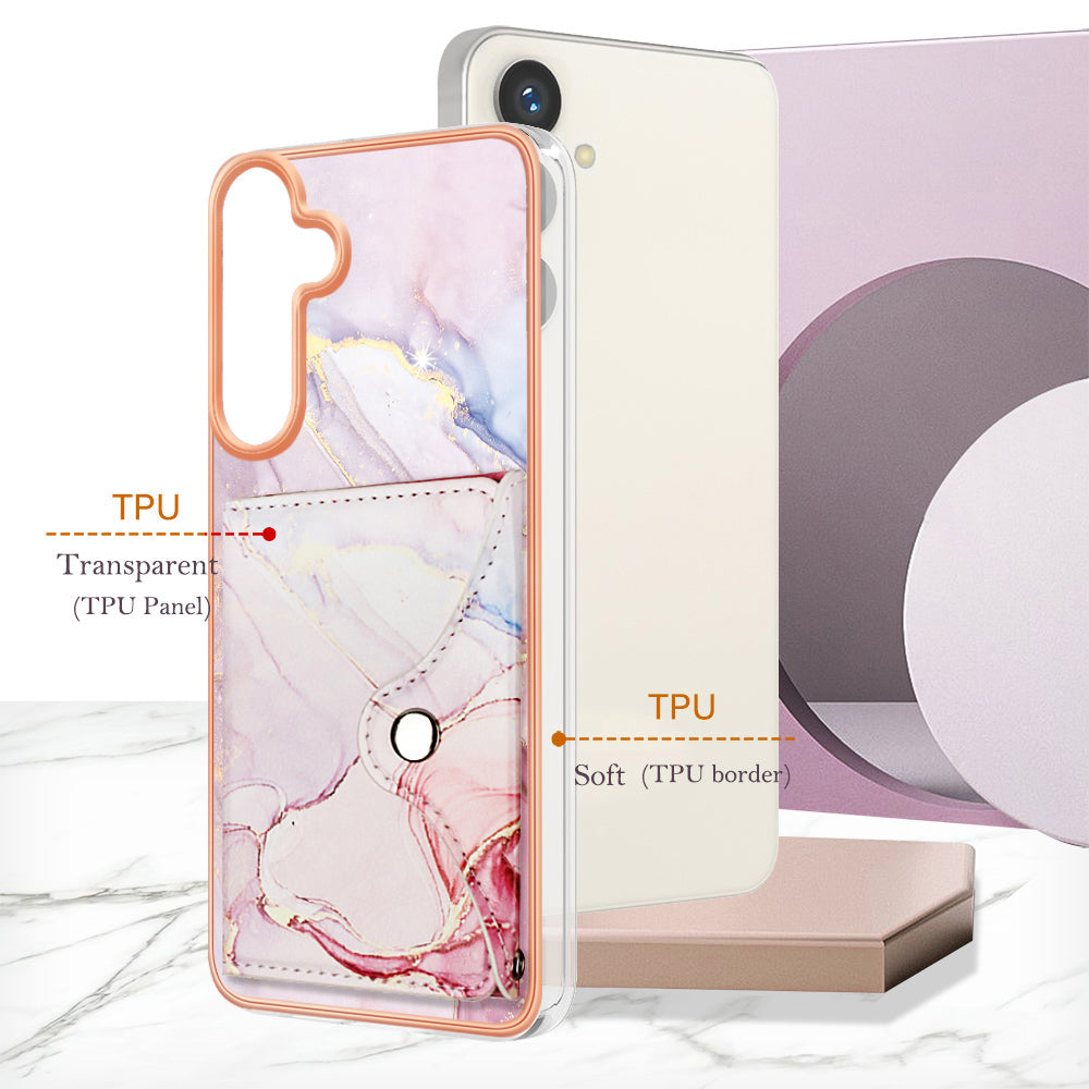 YB Leather Coating Series-9 for Samsung Galaxy S24+ Case Leather+TPU Card Slots IMD Phone Cover YB Leather Coating Series-9 for Samsung Galaxy S24+ Case Leather+TPU Card Slots IMD Phone Cover